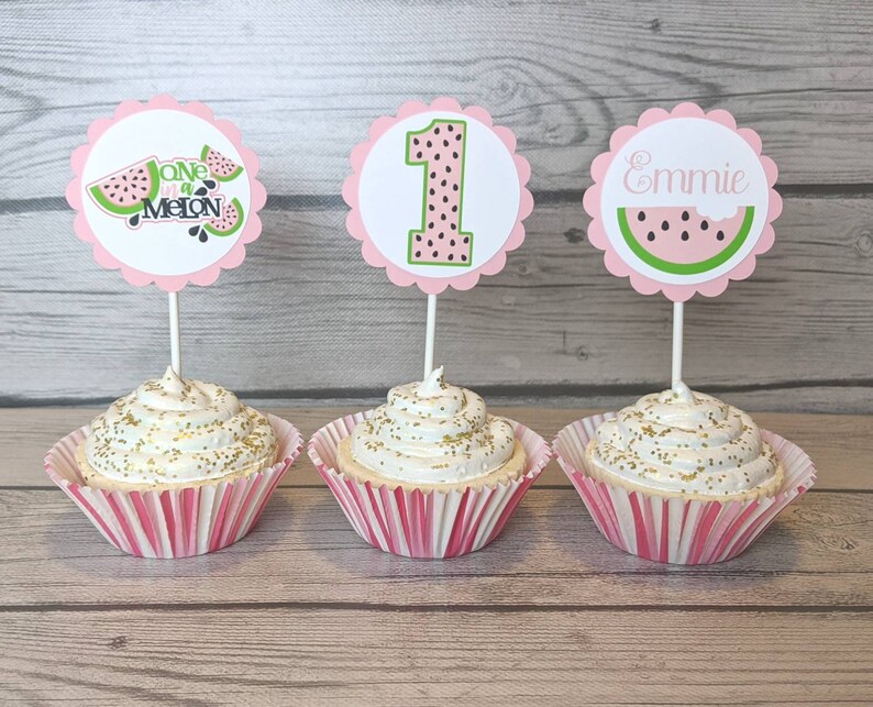 Watermelon Cake Topper One Cake Topper First Birthday Cake Etsy