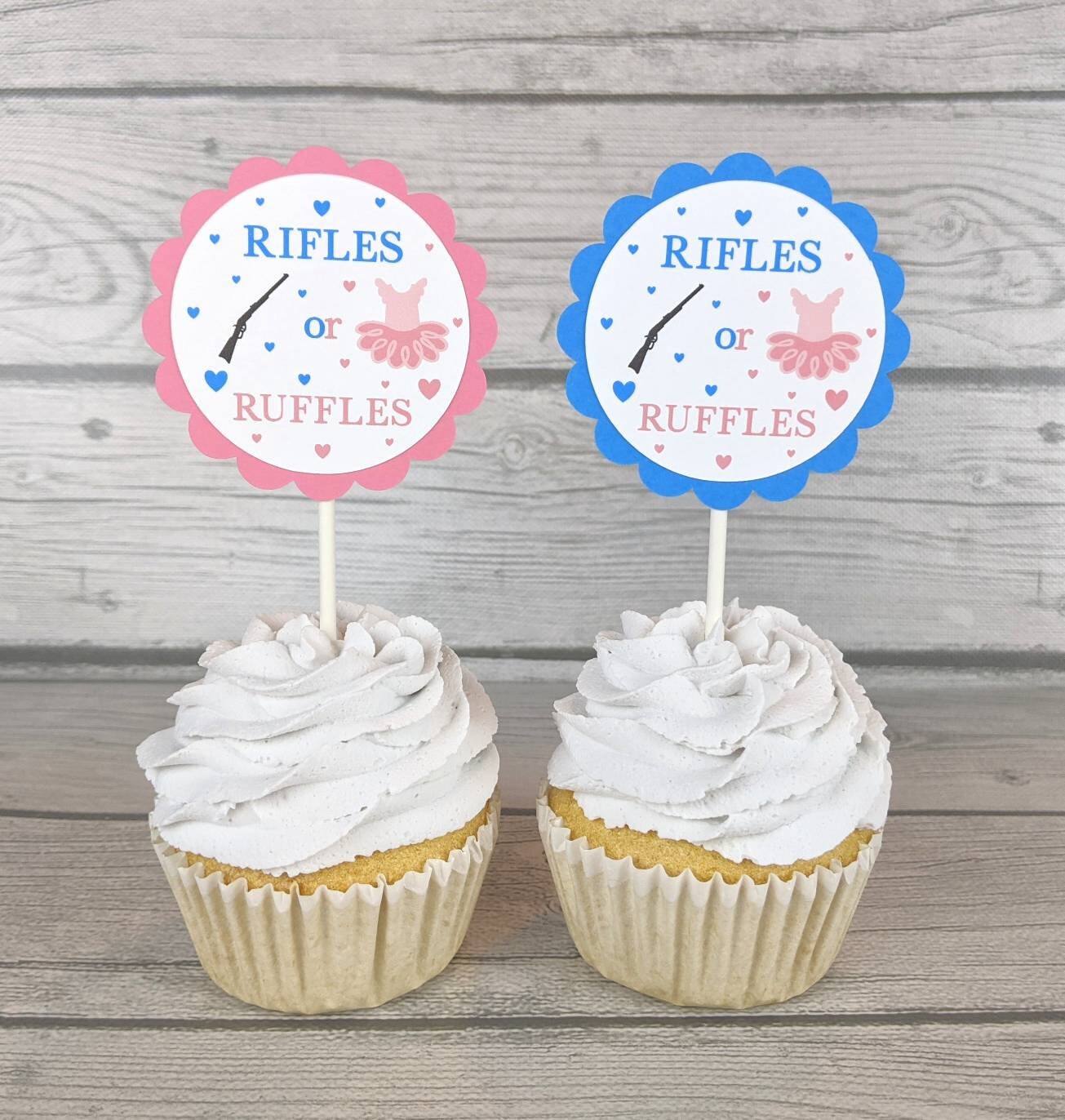 Rifles Or Ruffles Banner Rifles Or Ruffles Gender Reveal | Etsy