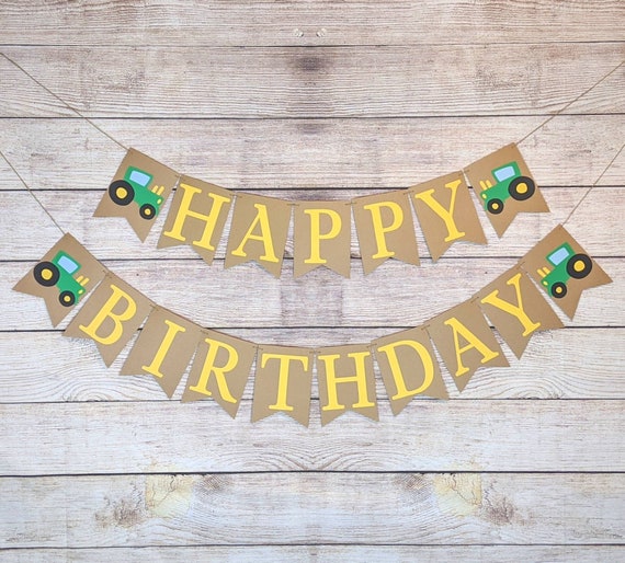 Photo Prop Farm Photo Prop Happy Birthday Banner Tractor Highchair Banner Farm Banner Farm Birthday