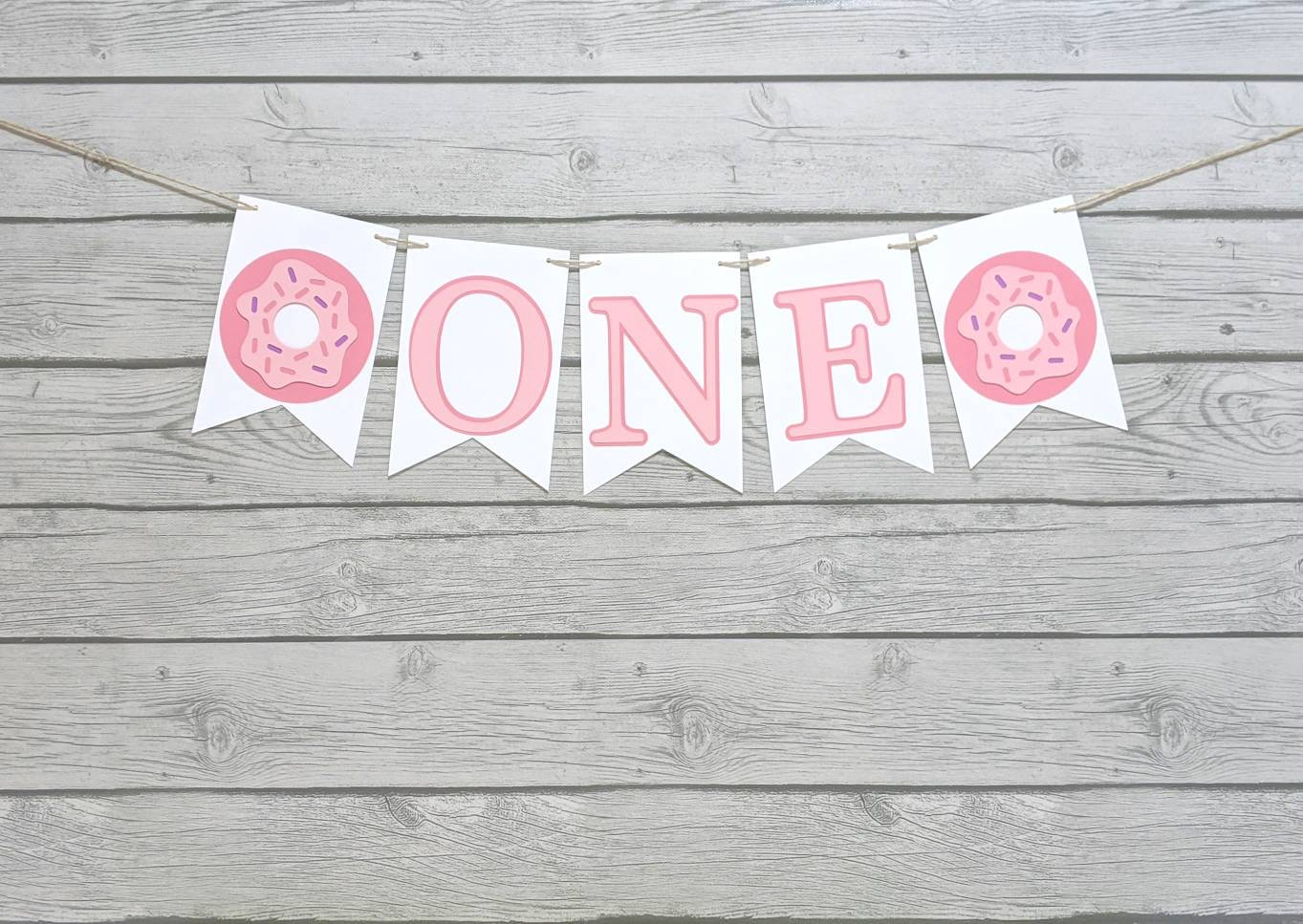 Donut Banner Donut Happy Birthday Banner Happy Birthday - Etsy