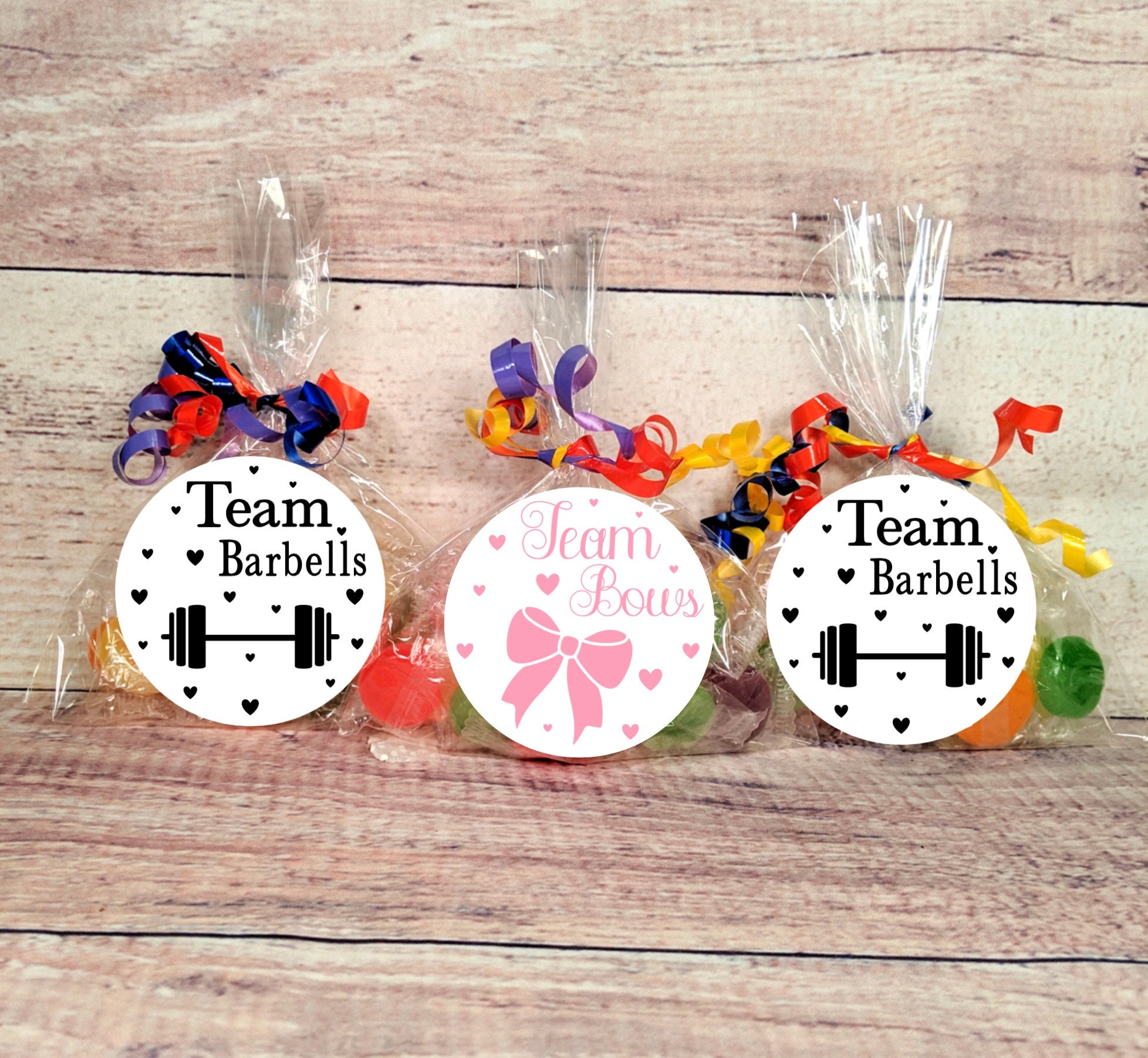 Barbells or Bows Gender Reveal Barbells or Bows Stickers Etsy