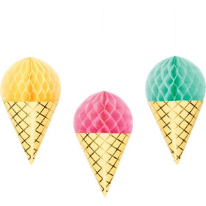 Decoraciones para fiestas de helados: cumpleaños de helados, decoración de fiestas, decoración de helados, dos decoraciones dulces, suministros para fiestas de helados
