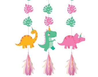 Girl Dinosaur Party Decorations - Pink Dinosaur Decor, Girl Dinosaur Birthday, Party Decoration, Girl Dinosaur Birthday