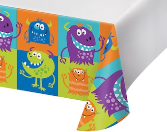 Monster Birthday Party Tablecover/ Monster Party Tablecover/ Monster Party/ Monster Tablecover