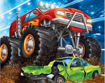 Monster Truck Party Napkins / Monster Truck Small Napkins