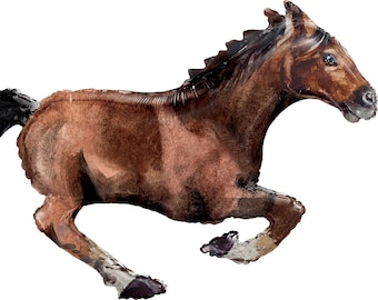 Globo Jumbo de Caballo Salvaje / Globo de Caballos Salvajes / Mi primer cumpleaños de rodeo / Globo de cumpleaños de vaquero