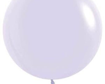 Large Round Matte Pastel Lavender Latex Balloon | 24" Round Pastel Lilac Balloon