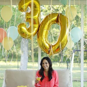 Giant 34&quot; Gold Balloon Numbers/ Gold Number Balloons/ XL Number Balloons/ Gold Balloons/ Birthday Party