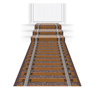 Pasillo de vía de tren / Decoración de fiesta de cumpleaños de tren / Pasillo de vía de tren / Fiesta de cumpleaños de tren
