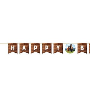 Horse Theme Party Birthday Banner/ Horse Birthday Party Paper Banner/ Horse Lover&#39;s Party Banner/ Horse Paper Birthday Banner