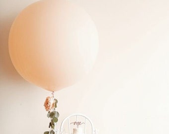 Peach Balloons - Peach Blush Balloon, Boho Balloon, Botanical Balloon, Baby Shower Decoration, Wedding Balloon, Peach Decor