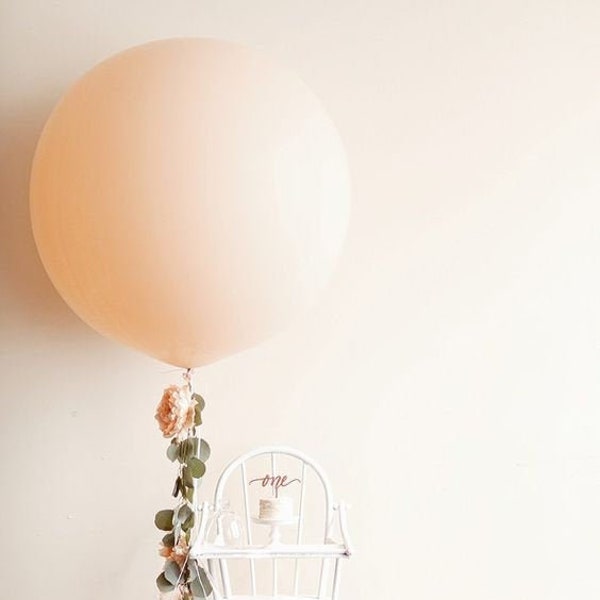 Peach Balloons - Peach Blush Balloon, Boho Balloon, Botanical Balloon, Baby Shower Decoration, Wedding Balloon, Peach Decor