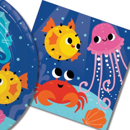 Under the Sea Napkins Ocean Birthday Under the Sea Party Etsy