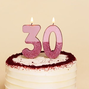 Rose Gold Glitter Candles- Rose Gold Birthday Candles, Glitter Candles, Glitter Birthday Candles, Rose Gold Cake Candles