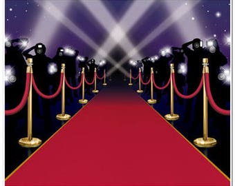 Paparazzi Red Carpet Photo Booth Backdrop/ Hollywood Photo Backdrop/ Oscars Party Photobooth Backdrop/ Awards Night Photo Backdrop