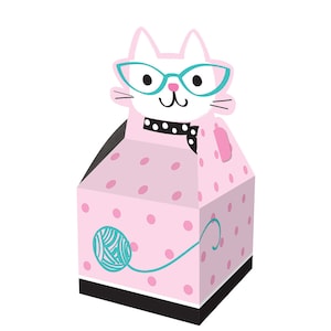 Pretty Kitty Birthday Party Favor Boxes/ Cat Birthday Party Boxes/ Kitty Party Favors/ Cat Party