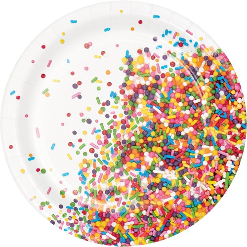 Small Fun Sprinkles Party Plates/ Sprinkles Party Supplies/ Etsy Canada