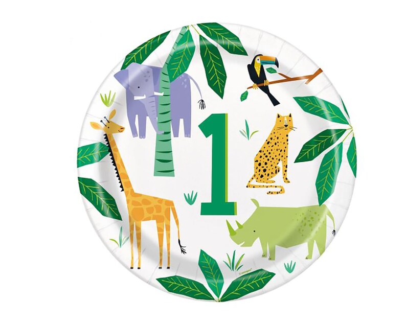 Jungle Party Plates Large Jungle Plates. Safari Party Plates. Etsy