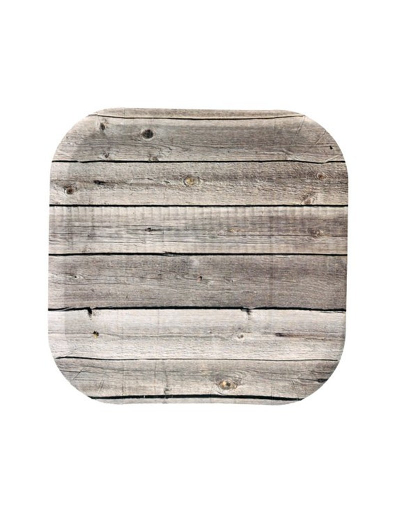 Barn Wood Party Plates/ Farm Party Plates / Wood Plates / Etsy