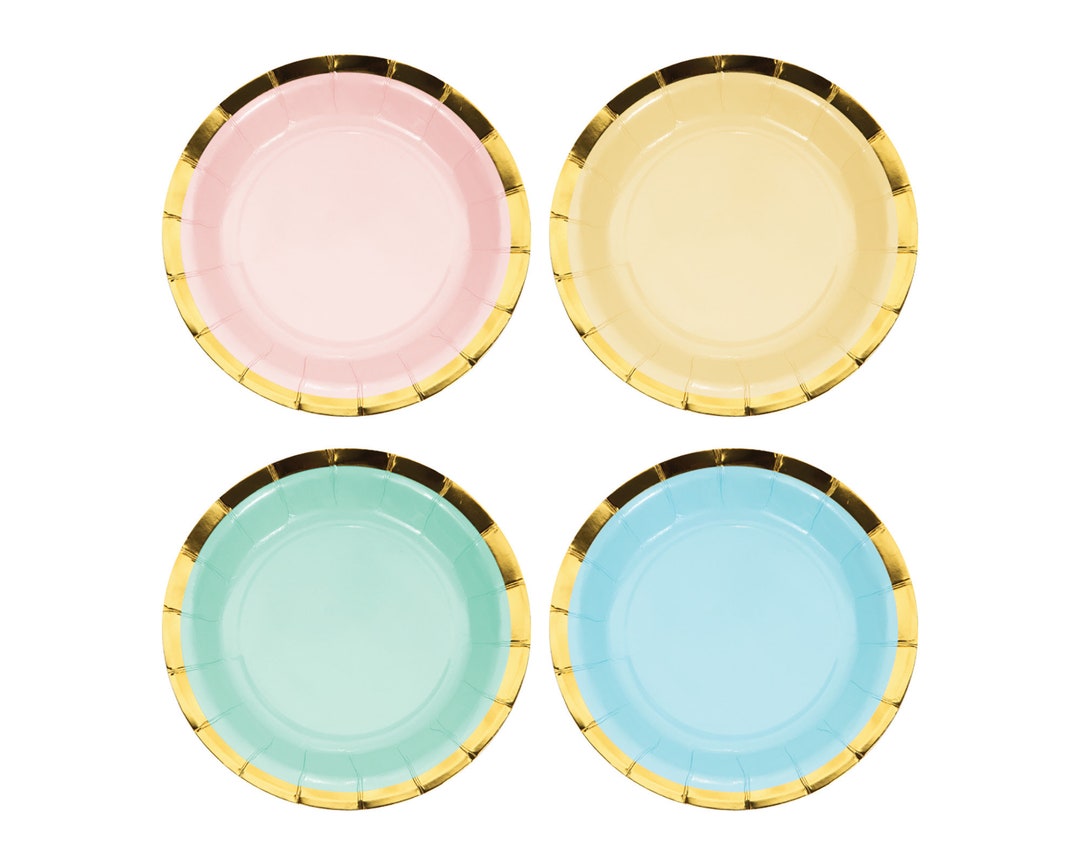 Pastel Party Plates Ice Cream Birthday, Party Decoration, Ice Cream