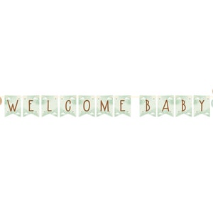 Welcome Baby Banner- We Can Bearly Wait Baby Shower Decorations, Bear Baby Shower Decor, Teddy Bear Decor