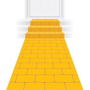 Yellow Brick Road Aisle Runner- Wizard Decor, Over the Rainbow Party Decor, Yellow Aisle Runner, Follow the Yellow Brick Road