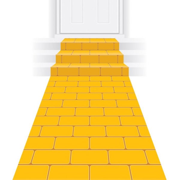 Yellow Brick Road Aisle Runner- Wizard Decor, Over the Rainbow Party Decor, Yellow Aisle Runner, Follow the Yellow Brick Road