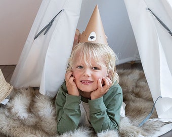 Bear Party Hats- Bear Baby Shower, Bear Birthday, Adventure Party Plates, Bear Hats