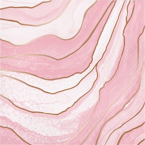 Rose Gold Geode Foil Napkins/ Rose Gold Party Napkins/ Rose Gold Party / Rose Gold Foil Napkins/  Rose Gold