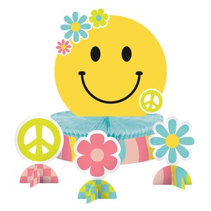 Groovy Party Centerpiece- Two Groovy Decoration, Groovy Party Supplies, Groovy Decor, 60&#39;s Birthday Party