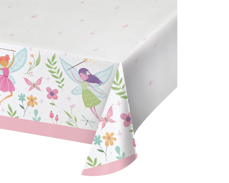Fairy Party Tablecover Fairy Birthday Party Fairy First Birthday Fairy Party Decorations Fairy Table Cover Woodland Fairy