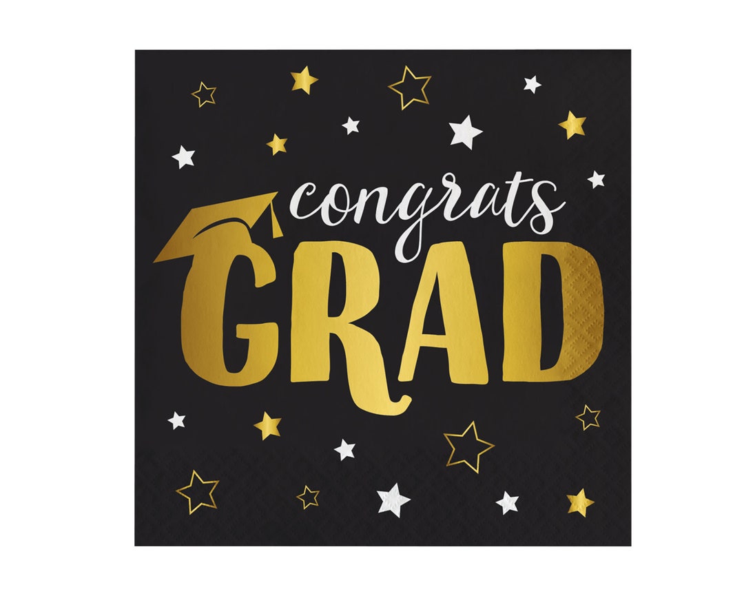 Graduation Party Napkins Large Graduation Napkins Classy Etsy