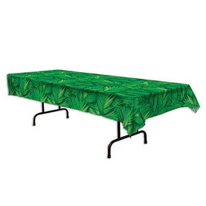 Green Lush Palm Leaf Tablecover/ Green Palm Leaf Tablecover/ Tropical Party Tablecover
