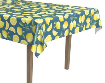 Fancy Lemon Party Tablecover/ Lemon Bridal Shower Table Cover / Lemon Table Decor/ Lemonade Party Tablecover