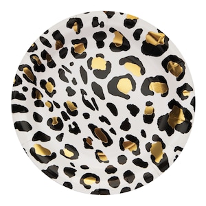 Leopard Print Party Plates- Large Leopard Print Plates, Cheetah Print Plates, Animal Print Plates, Cheetah Print Party, Leopard Plates