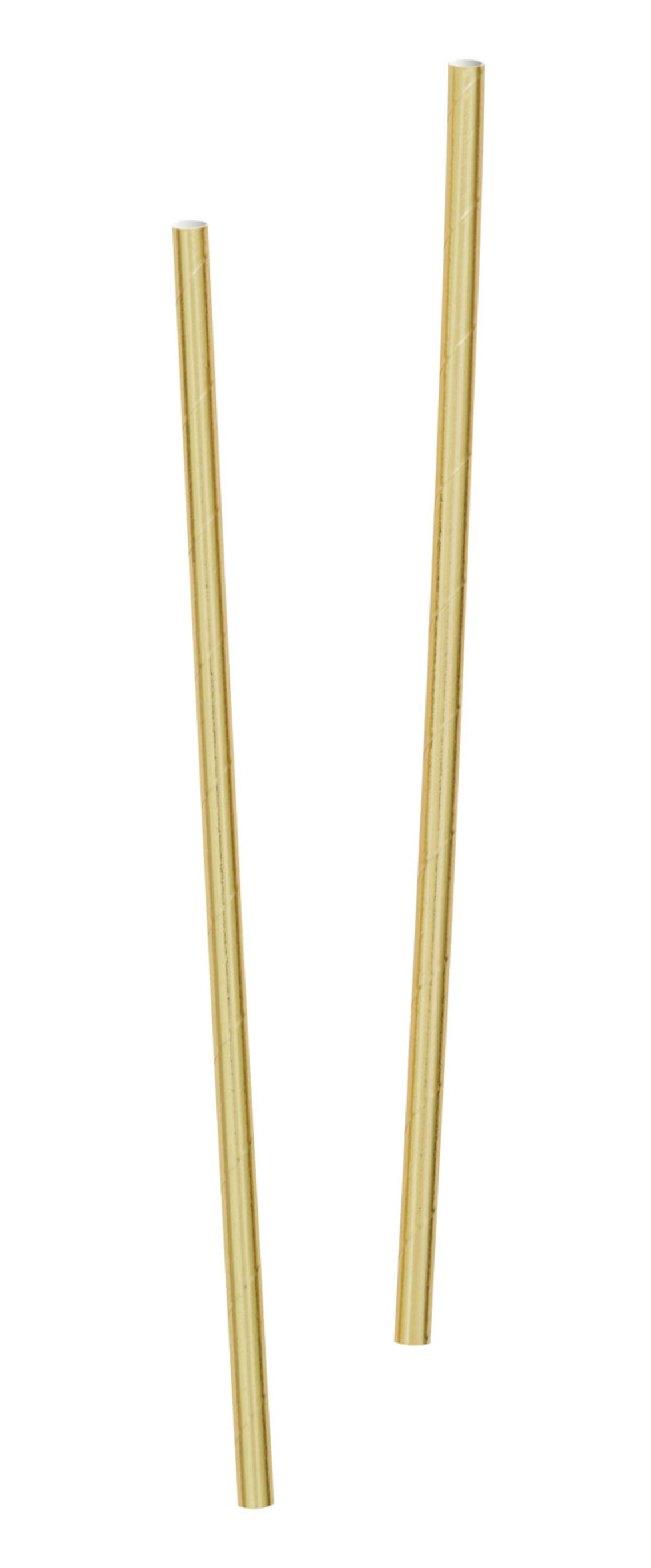 24 CT Metallic Gold Paper Straws/ Gold Paper Straws/ Gold Etsy