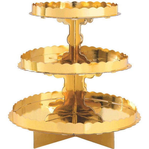 Gold Foil Treat Stand/ Gold Party Treat Stand/ Gold Cupcake Etsy