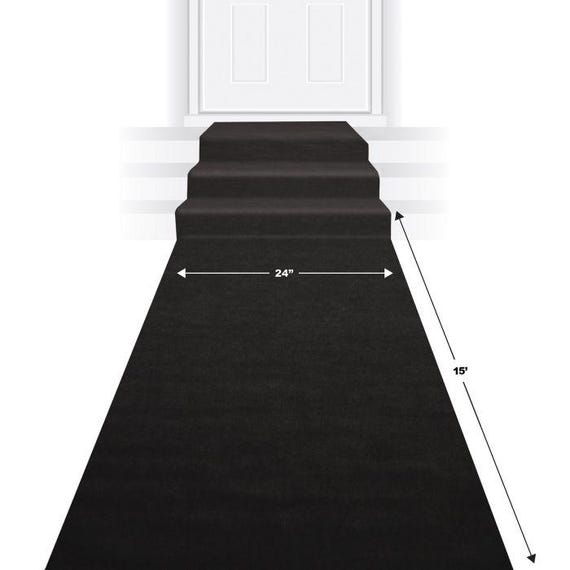 Black Carpet Floor Runner/ Hollywood Party/Oscar Ceremony Party/ Black Floor Runner/ Black Carpet