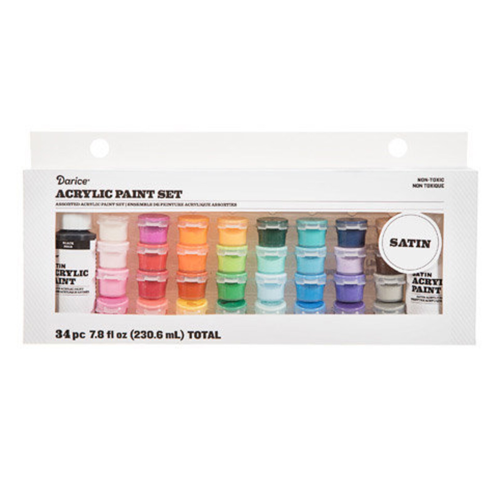 34 Pot Acrylic Paint Pot Set 8 Pots Paint Set Kids Crafting Etsy