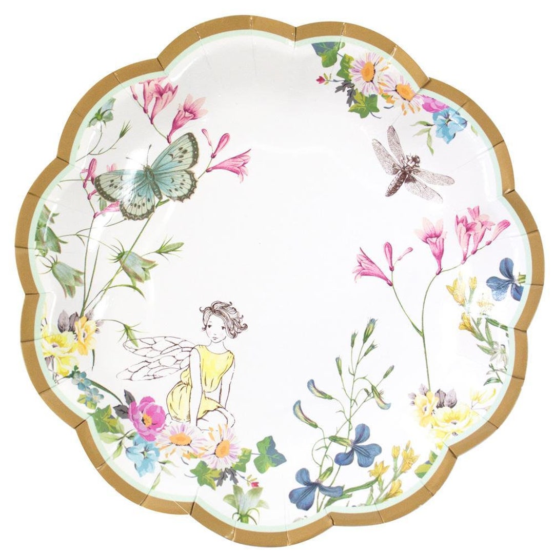Fairy Garden Party Plates Butterfly Paper Plates Garden Etsy