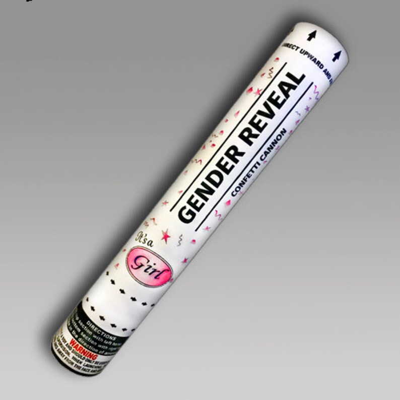 Pink Gender Reveal Confetti Popper / It's a Girl Confetti Etsy