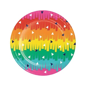 Small Fiesta Party Plates- Fiesta Plates, Fiesta Baby Shower, Fiesta Birthday, Nacho Average, Taco Bout, Three-Esta, Taco Twosday
