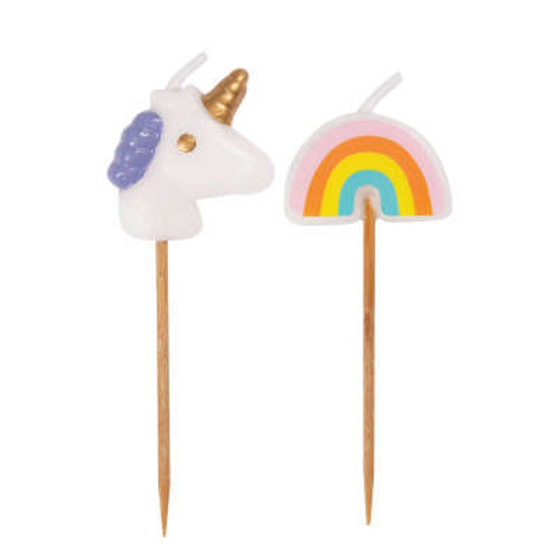 Unicorn Birthday Candles/ Magical Unicorn Candles / Girly Cake Etsy