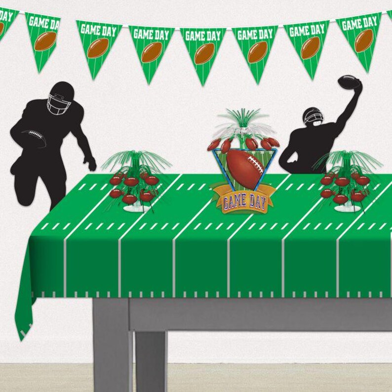 Football Party Table Cover, Football Field Table Cover, Football Party Decor image 3