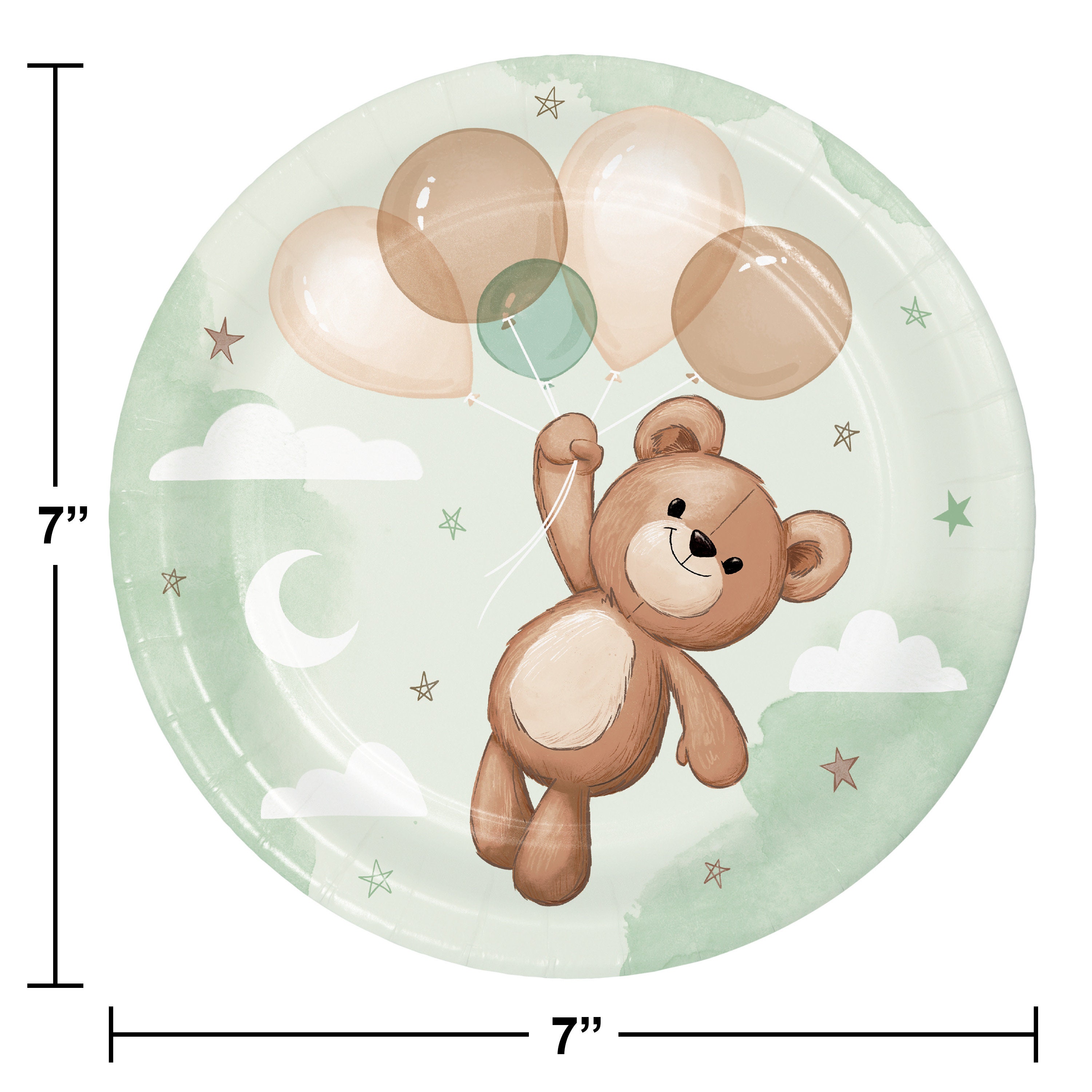Teddy Bear Party Small Plates- We Can Bearly Wait Baby Shower