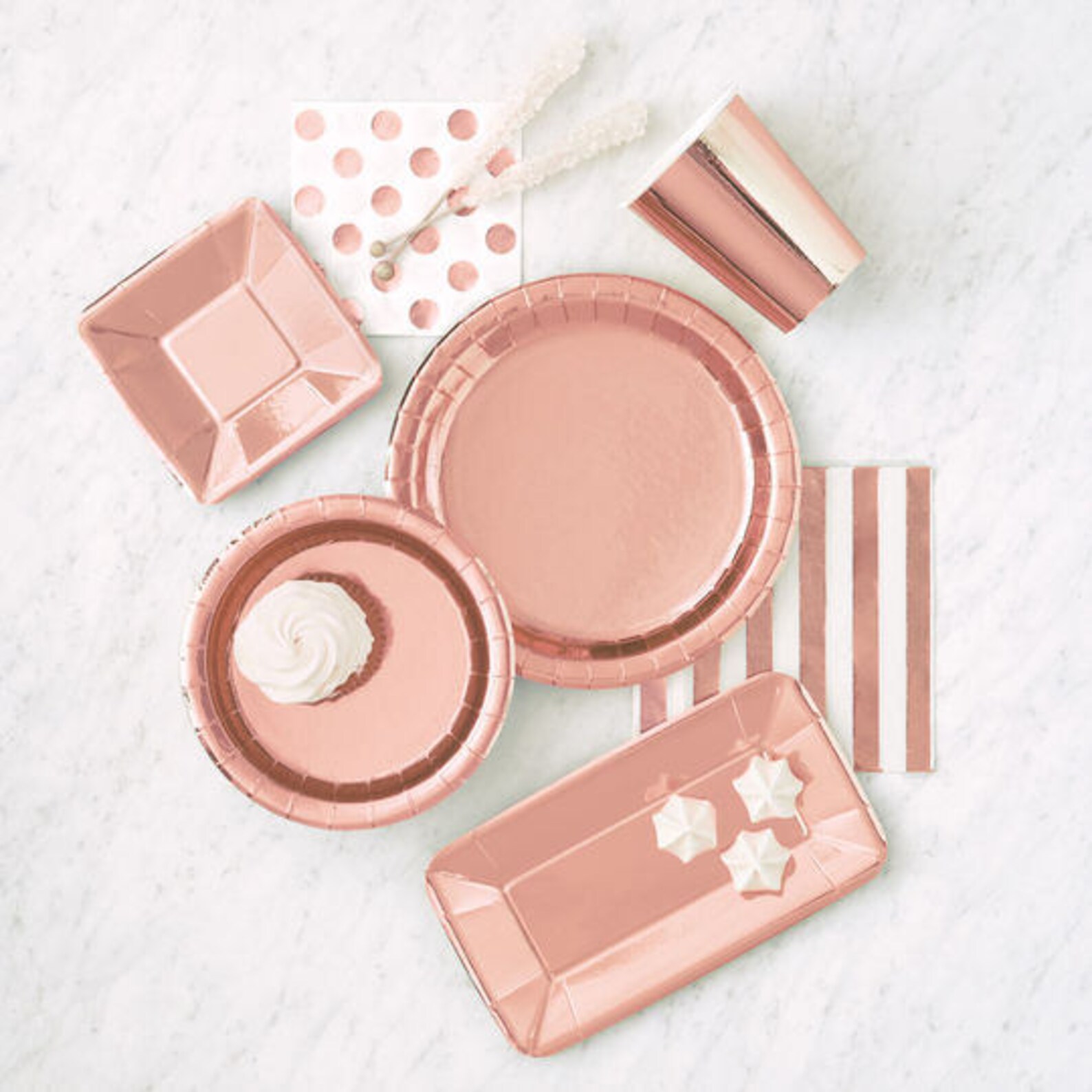 Metallic Rose Gold Paper Cups/ Shiny Rose Gold 12 OZ. Cups/ | Etsy