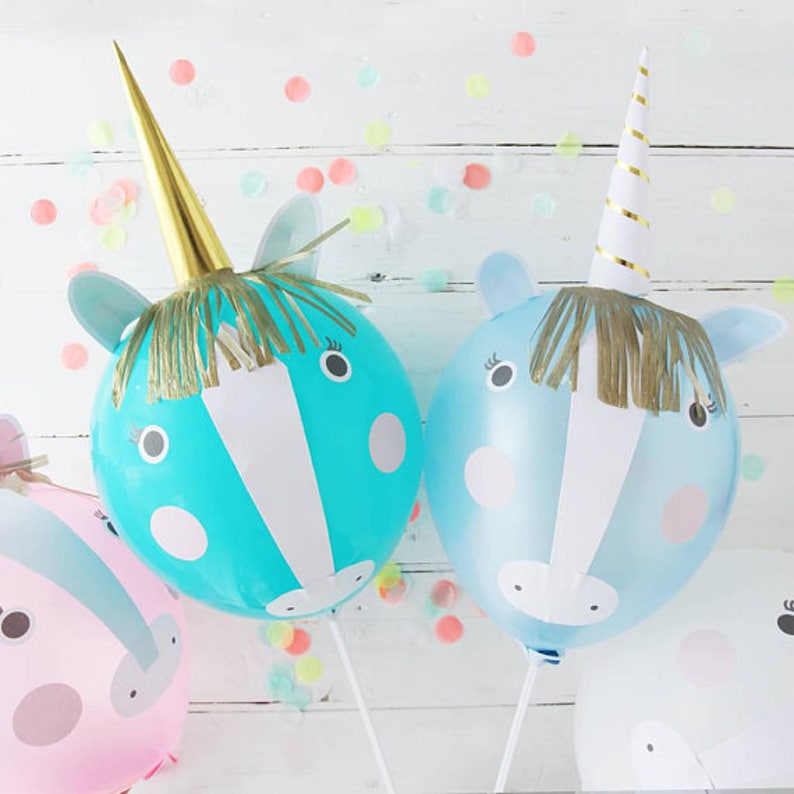 Unicorn Balloons Unicorn Party Favors Unicorn Party Decor Unicorn Balloon Kit Unicorn Balloon Favors