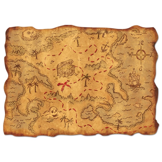 MAPA DO TESOURO  Pirate treasure maps, Pirate maps, Treasure maps