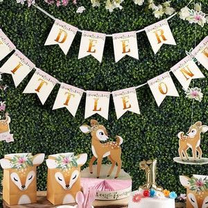 Dear Little One Banner- Deer Baby Shower, Deer Birthday, Deer First Birthday, Deer Party Decoration
