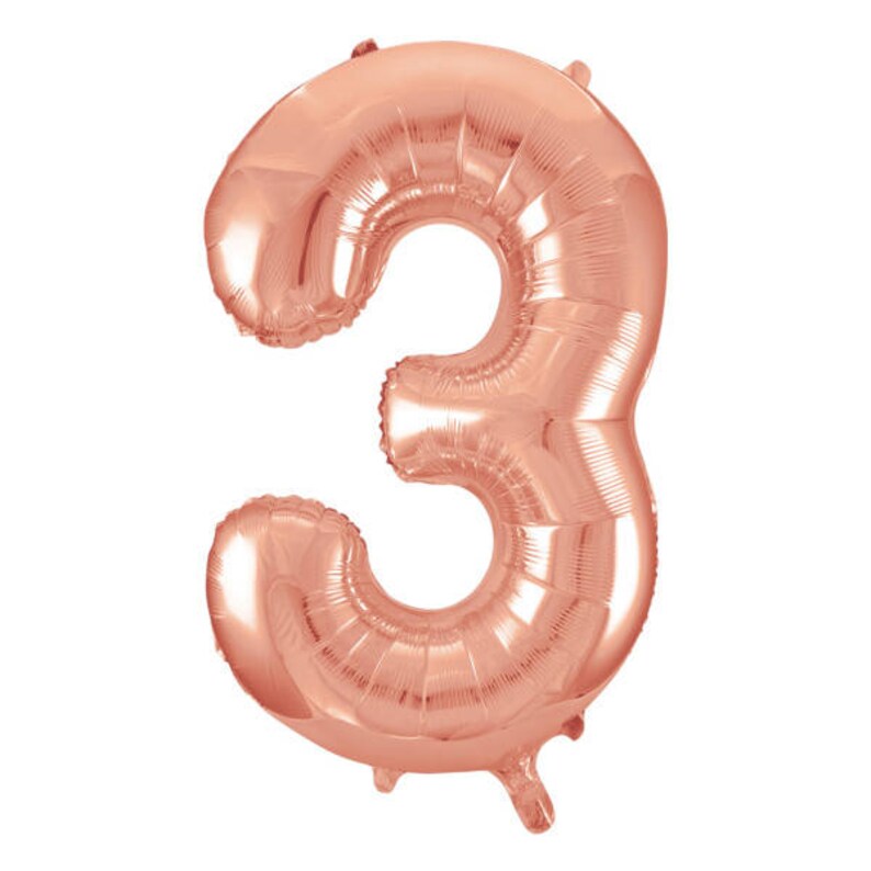 Giant 34 Rose Gold Balloon Numbers/ Rose Gold Number Balloons/ XL Number Balloons/ Rose Gold Balloons/ Rose Gold Birthday Party zdjęcie 5